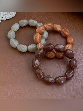 Marbled Bead Bracelet Set A1632